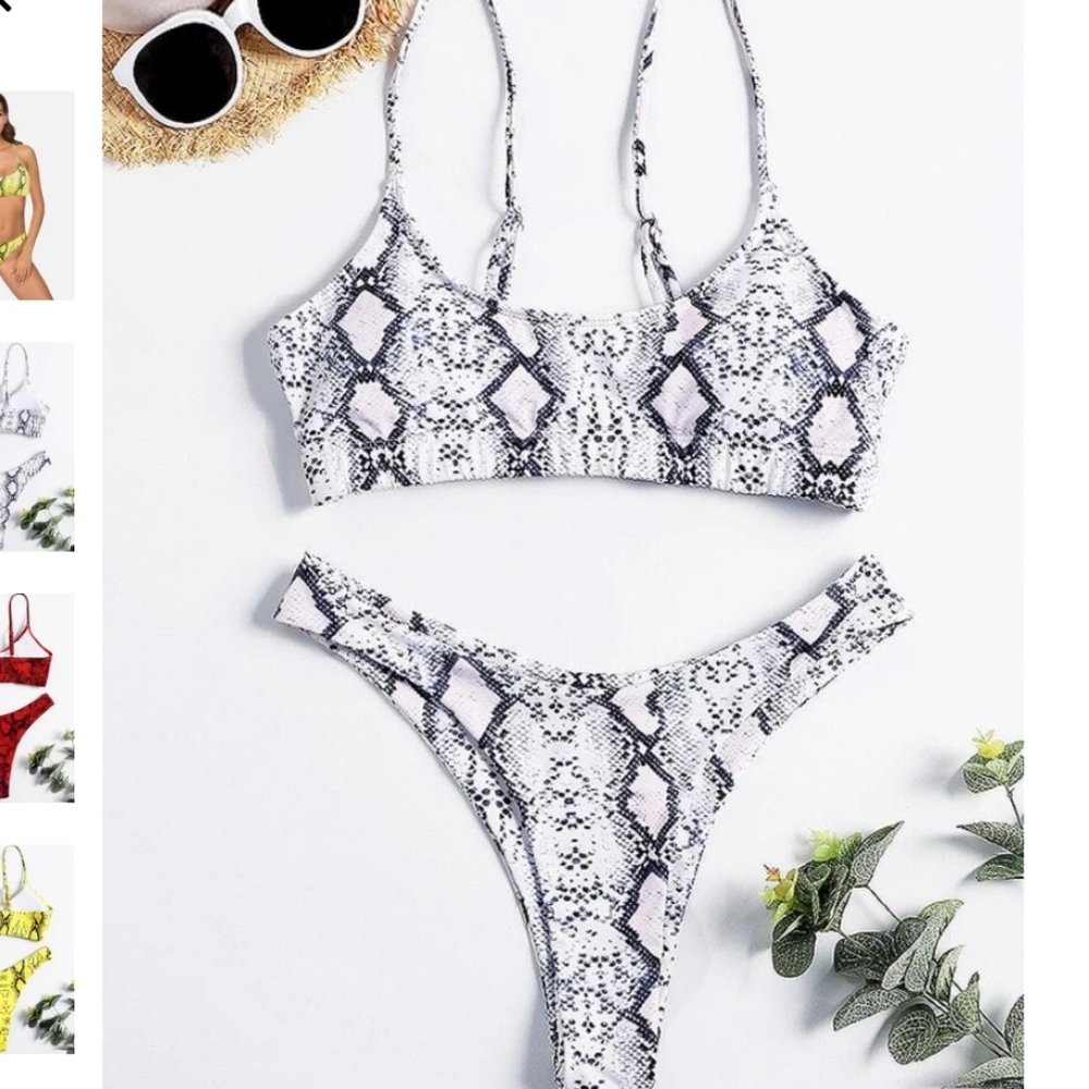 Snake Skin Cheeky/Sporty Bikini